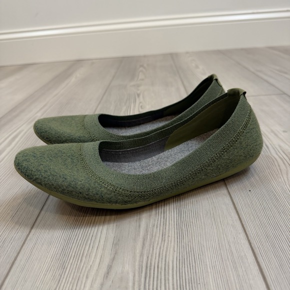 allbirds Shoes - Allbirds Green Ballet Flat Tree Breezers Comfort Shoes Womens 10 Calm Cargo